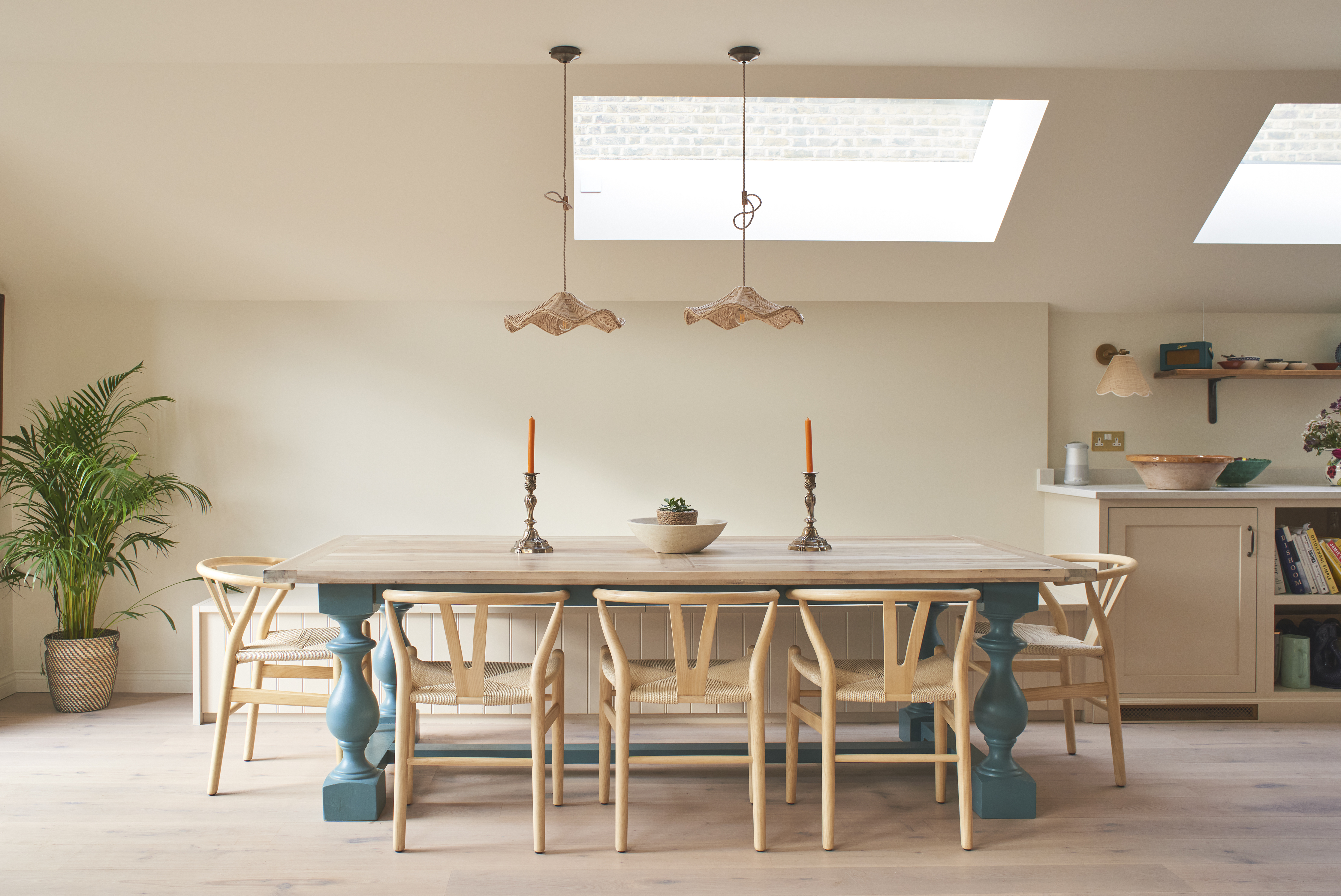 Dining table with candles